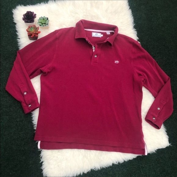 Southern Tide Long Sleeve Polo Men’s L - Picture 4 of 11